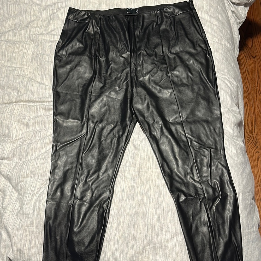 Asos Black pleather leggings